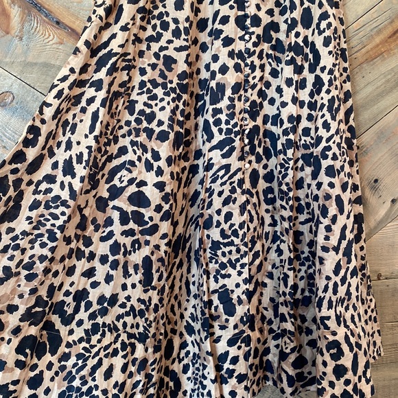 ZIMMERMANN Veneto Leopard Linen Skirt 1 US6 NWOT - Picture 8 of 14